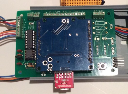 a cpShield board with an attached Arduino Pro